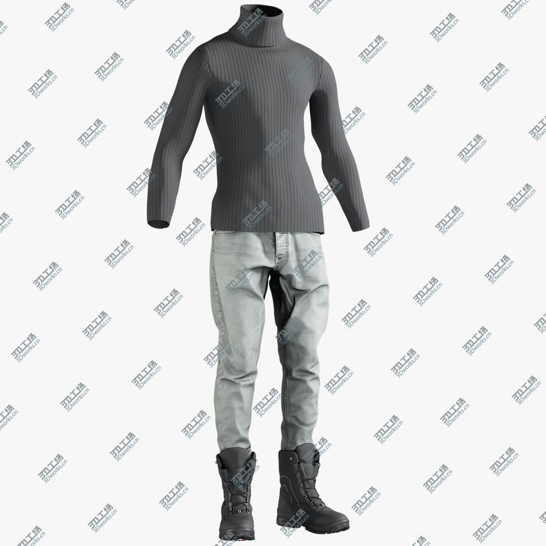 images/goods_img/20210319/Men's Jeans with Pullover and Boots 3D model/1.jpg